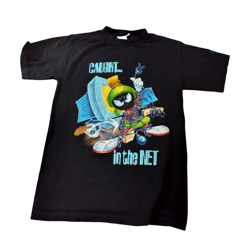 Women's Small Vintage Marvin the Martian Caught in the Net T-shirt